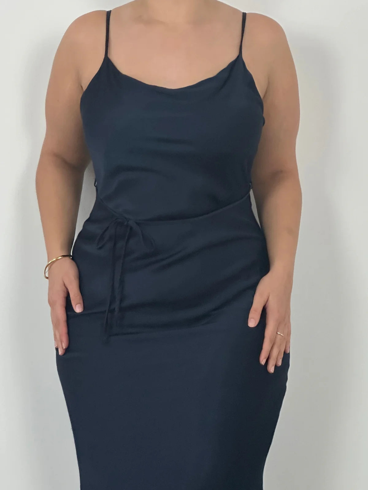 La Lune Cowl Dress Navy