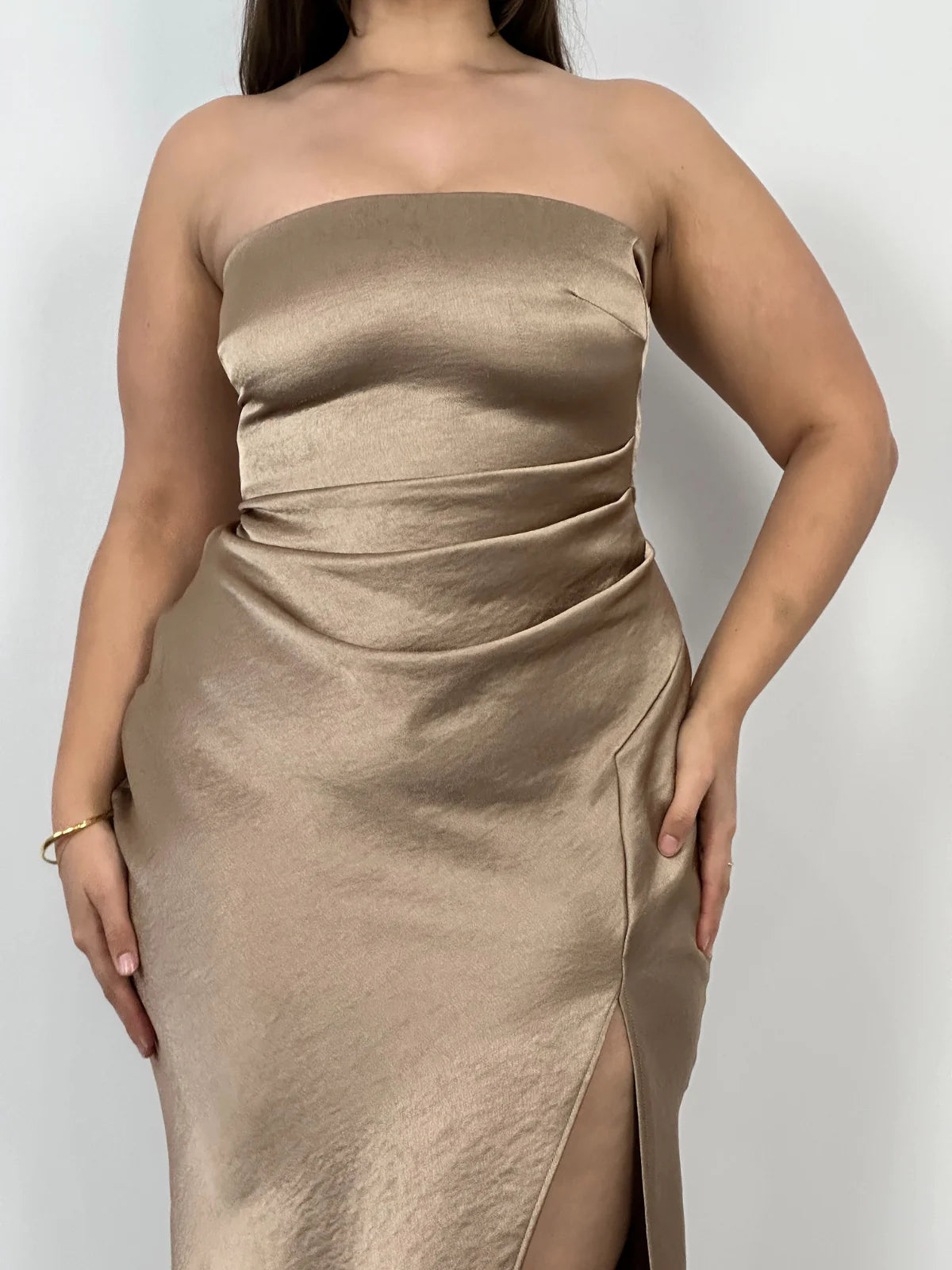 Dreamer Strapless Dress Sand