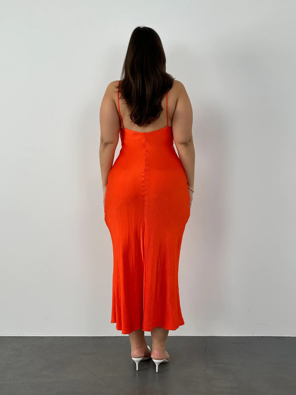 Lorelai V Neck Dress Orange