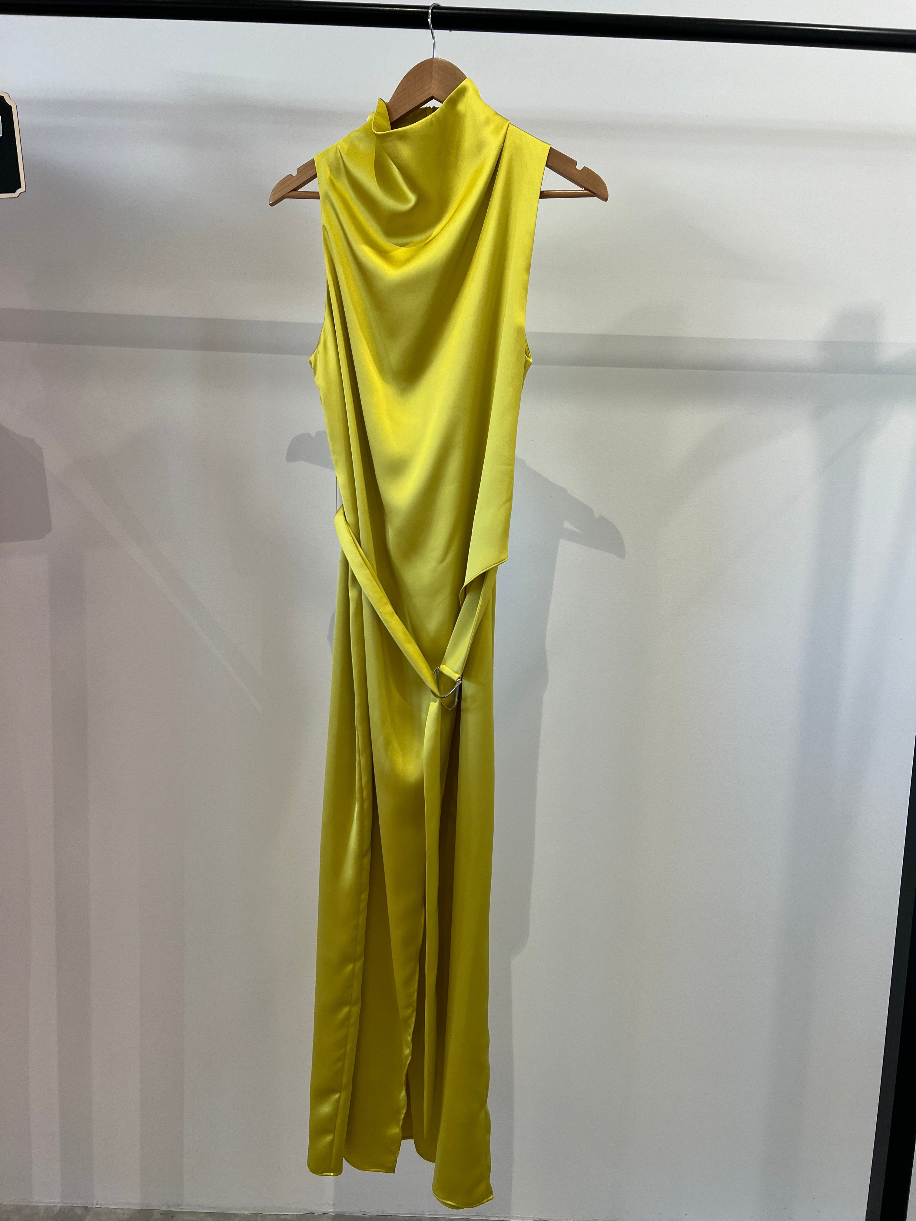 Phoebe Drape Dress Yellow