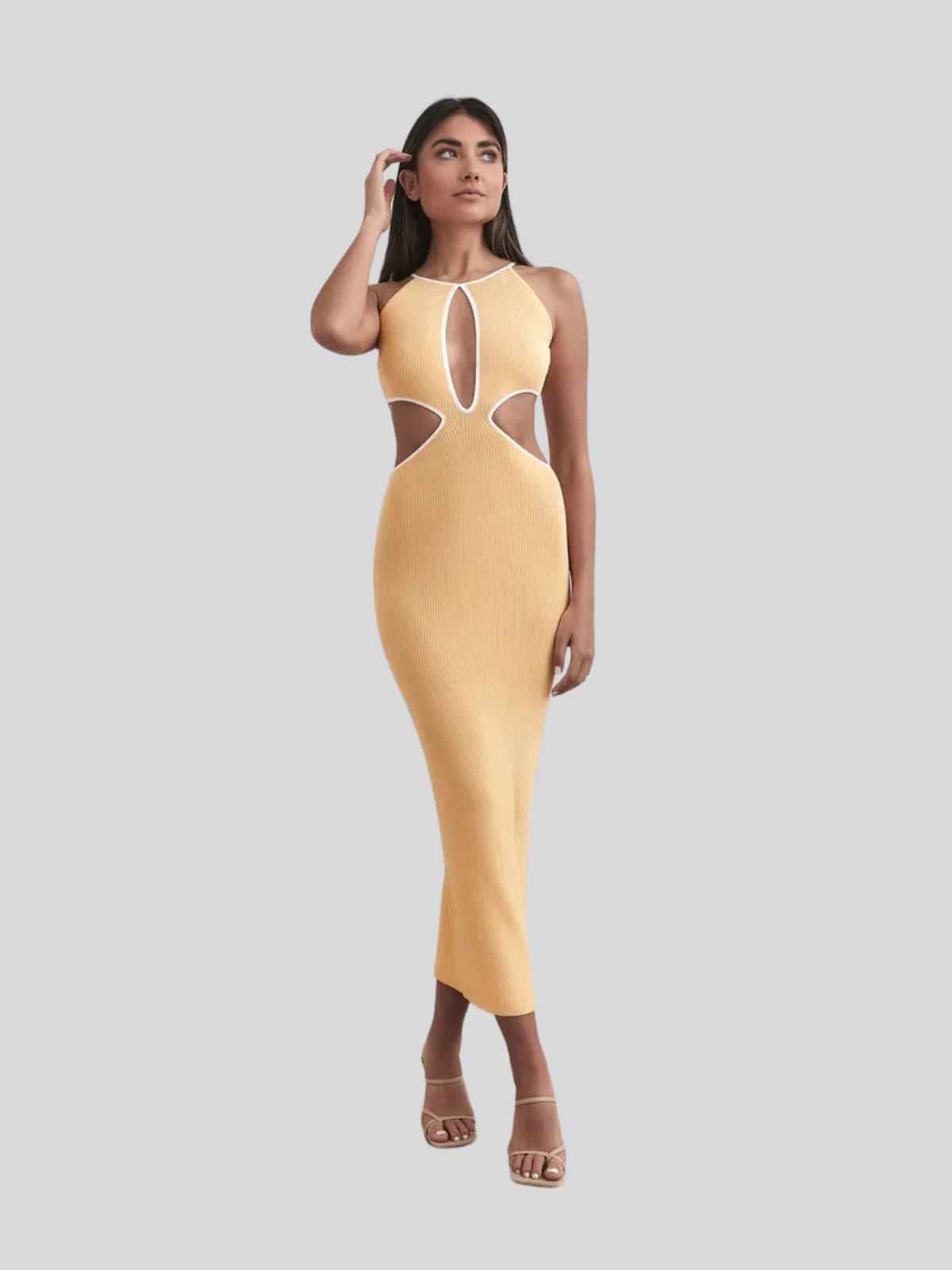 Adrian Knit Midi Yellow