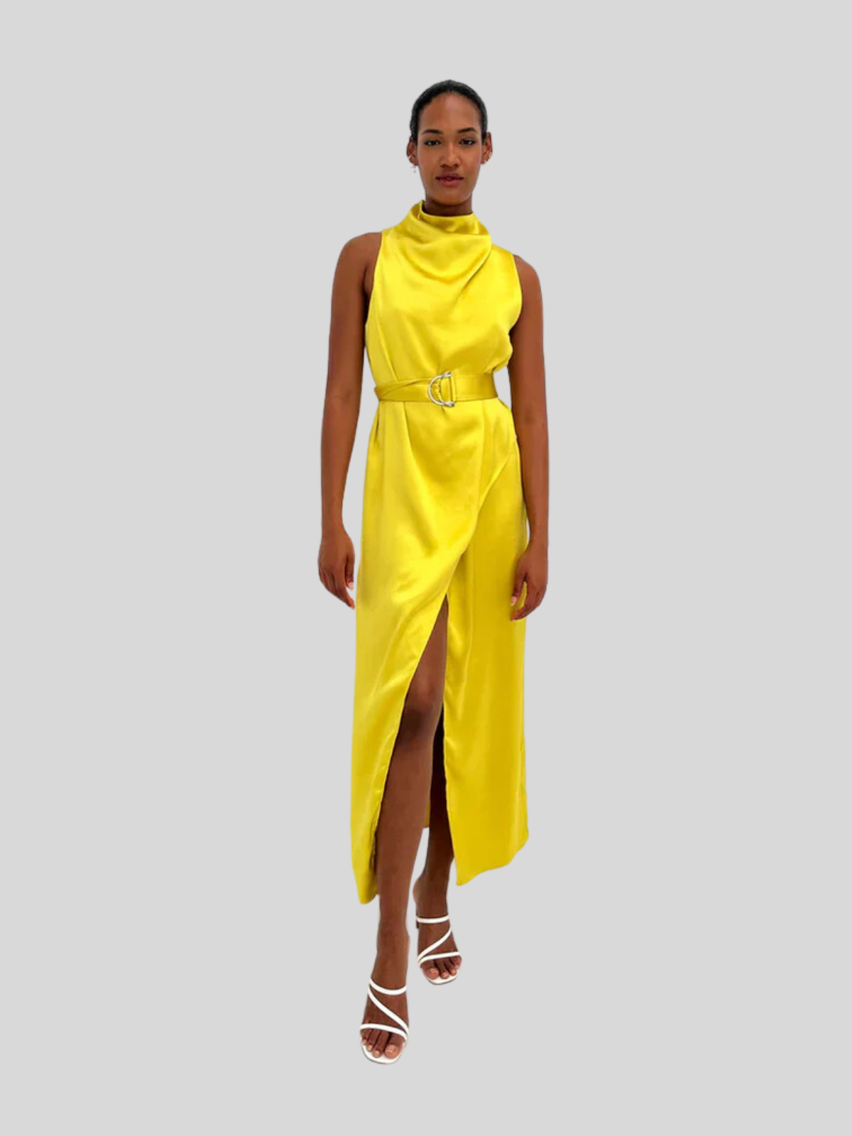 Phoebe Drape Dress Yellow